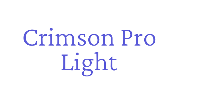 Crimson Pro Light Font Download