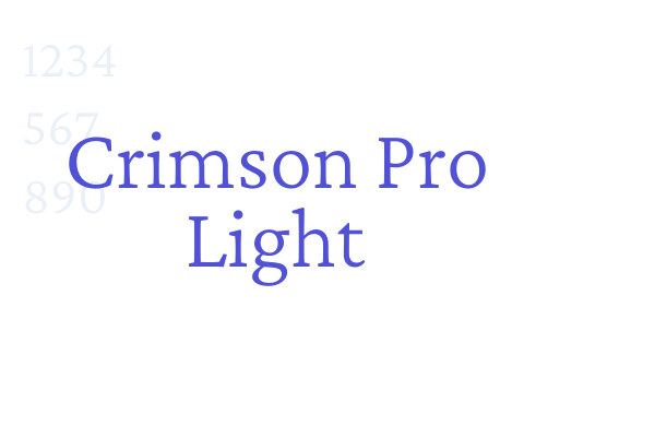 Crimson Pro Light