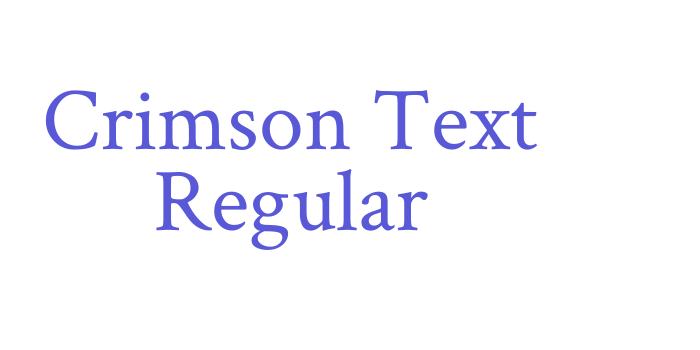 Crimson Text Regular Font Download