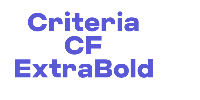 Criteria CF ExtraBold Font Download