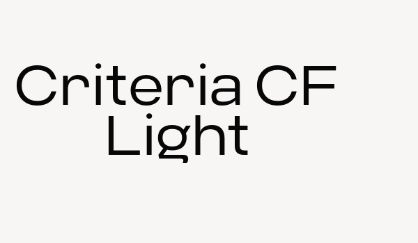 Criteria CF Light Font