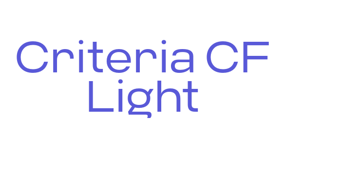 Criteria CF Light Font Download