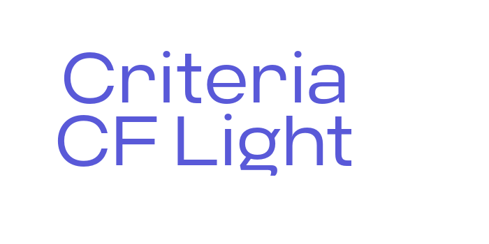 Criteria CF Light Font