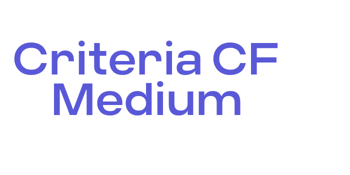 Criteria CF Medium Font Download