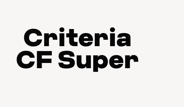 Criteria CF Super Font