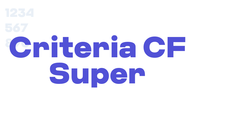 Criteria CF Super-font-download