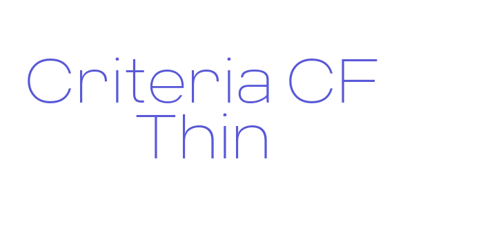 Criteria CF Thin Font Download