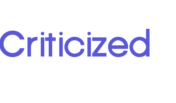 Criticized font free