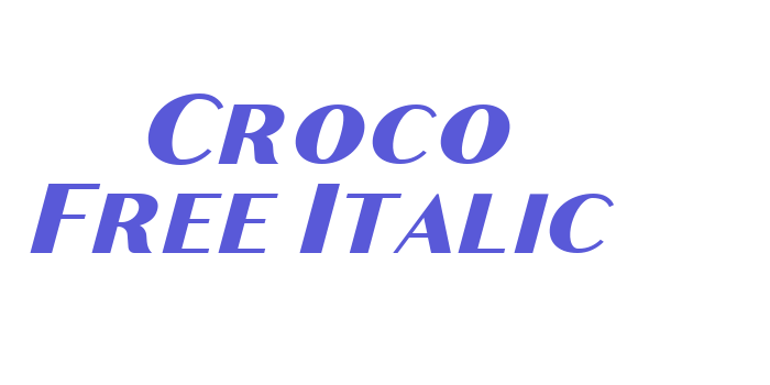 Croco Free Italic Font Download