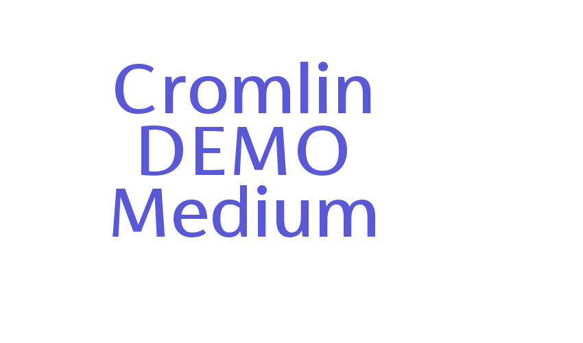 Cromlin DEMO Medium Font