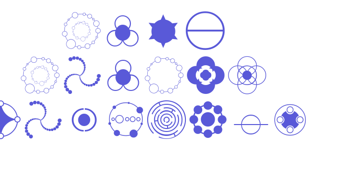 Crop Circle Dingbats Font