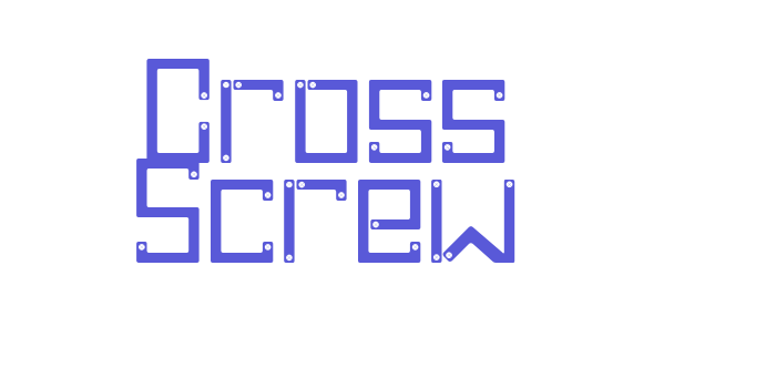 Cross Screw Font