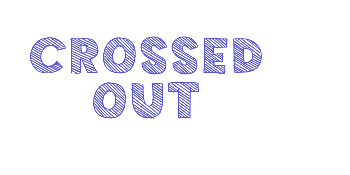 Crossed Out Font