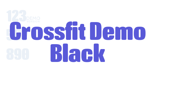 Crossfit Demo Black font free