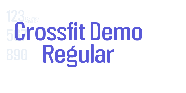 Crossfit Demo Regular font free