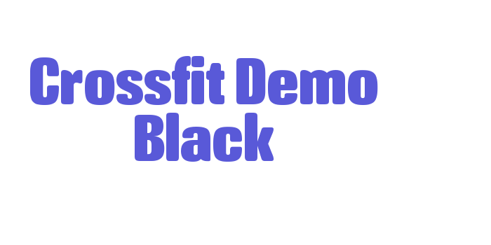 Crossfit Demo Black Font Download