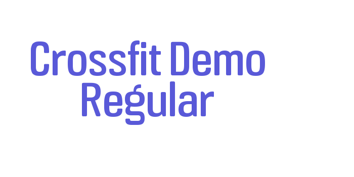 Crossfit Demo Regular Font Download