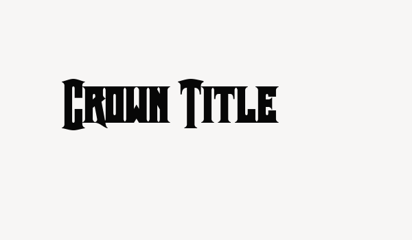 Crown Title Font