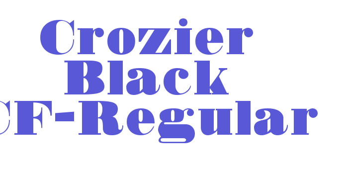 Crozier Black CF-Regular Font Download