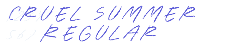 Cruel Summer Regular-related font