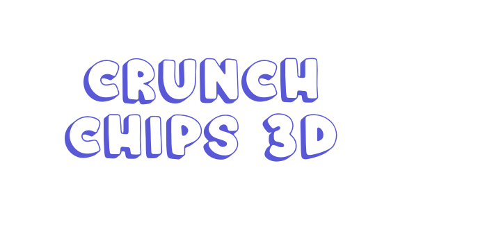 Crunch Chips 3D Font Download