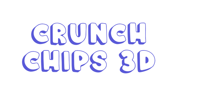 Crunch Chips 3D Font