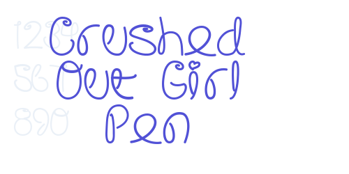 Crushed Out Girl Pen-font-download