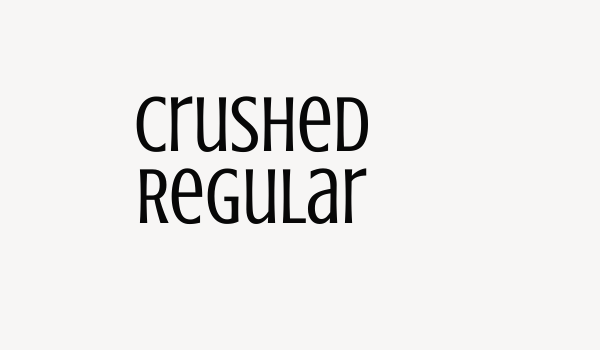 Crushed Regular Font