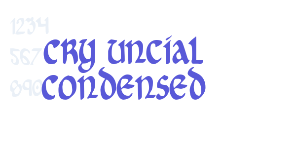 Cry Uncial Condensed font free