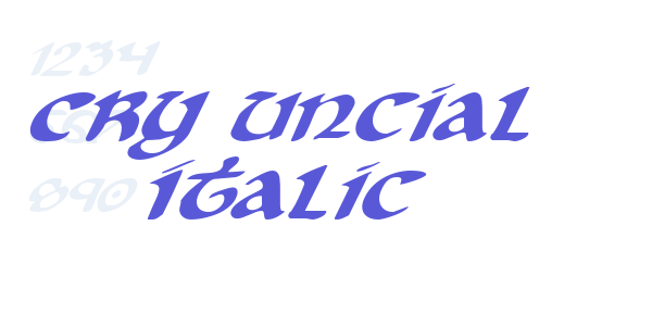 Cry Uncial Italic font free