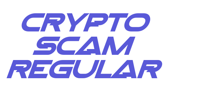 Crypto Scam Regular Font Download