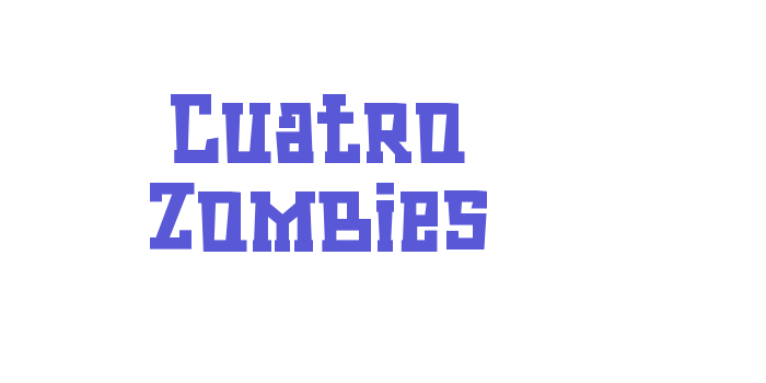 Cuatro Zombies Font Download