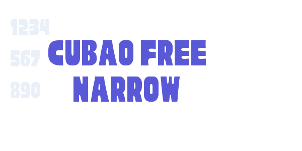 Cubao Free Narrow font