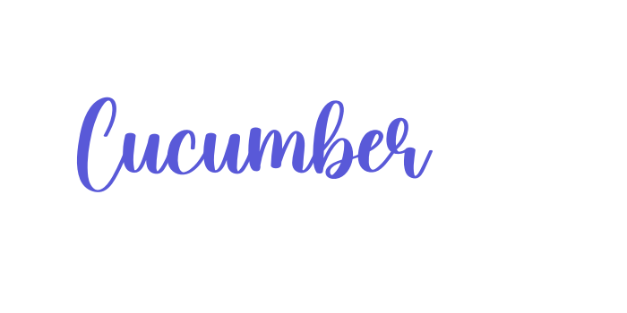 Cucumber Font