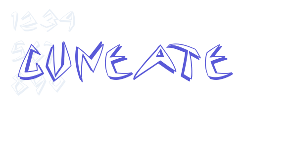 Cuneate font