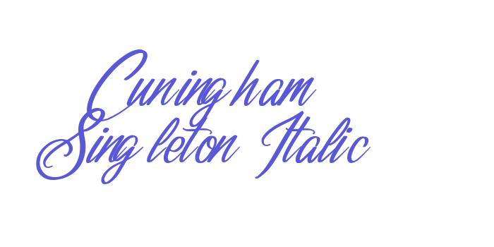 Cuningham Singleton Italic Font Download