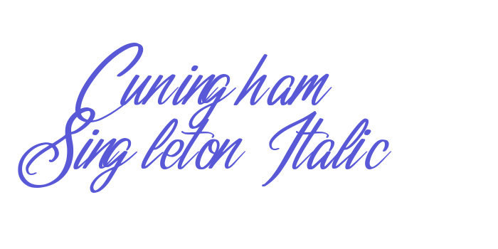 Cuningham Singleton Italic Font