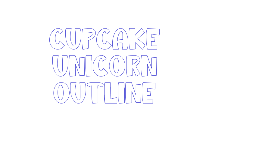 Cupcake Unicorn Outline Font Download