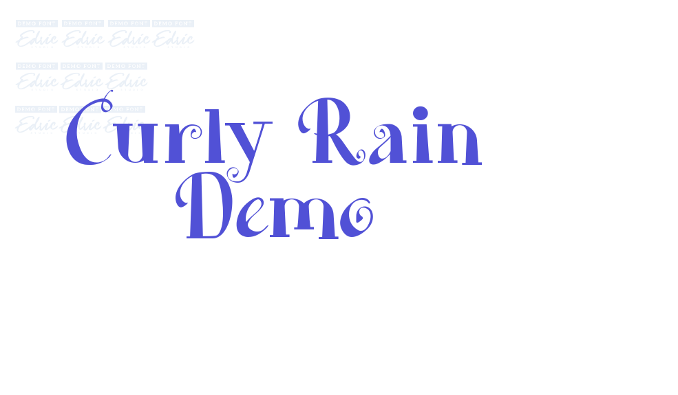 Curly Rain Demo-font-download