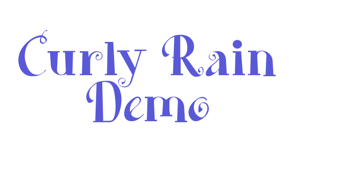 Curly Rain Demo Font