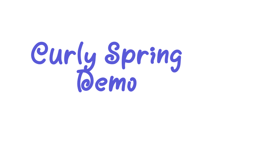 Curly Spring Demo Font