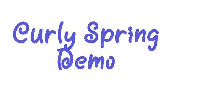 Curly Spring Demo Font