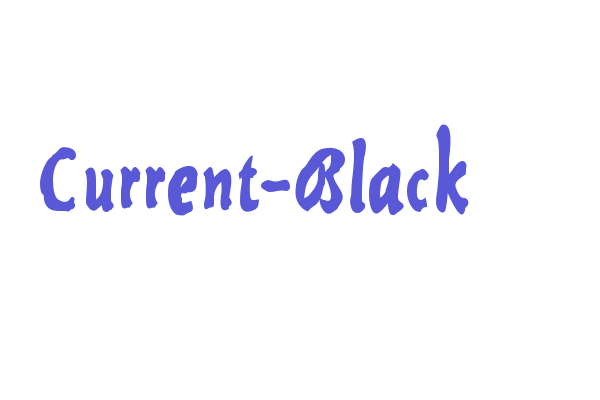 Current-Black Font