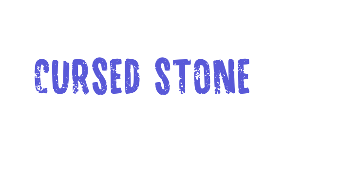 Cursed Stone Font