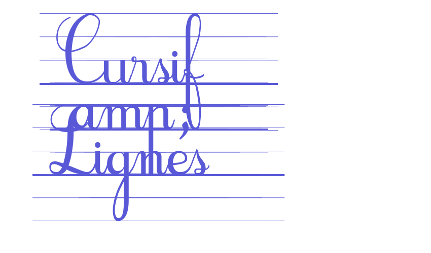 Cursif & Lignes Font