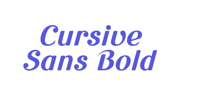 Cursive Sans Bold Font Download