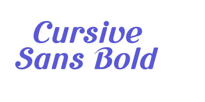 Cursive Sans Bold Font