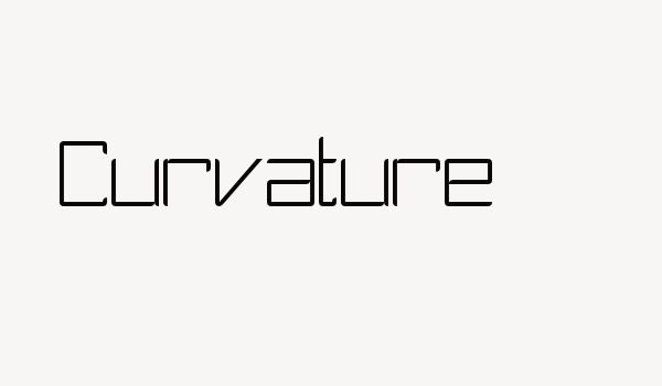 Curvature Font