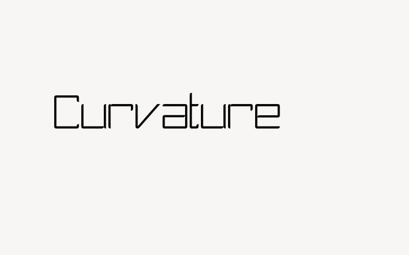 Curvature Font