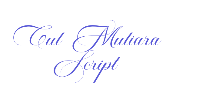 Cut Mutiara Script Font Download